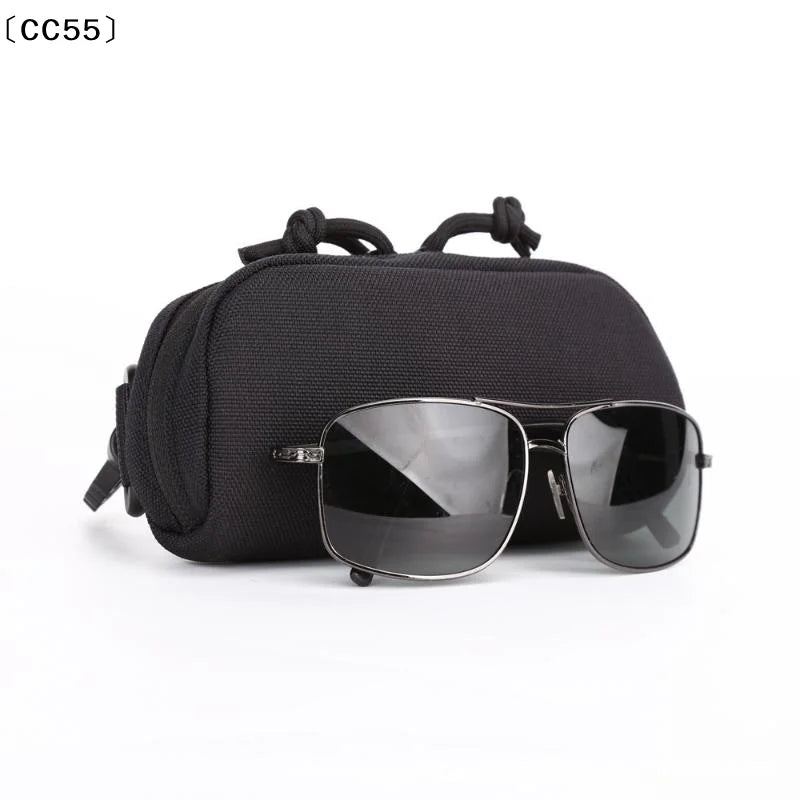 MOLLE Tactical Glasses Case – 1000D Nylon Shockproof Sunglasses Pouch Tactical Glasses Case Qst
