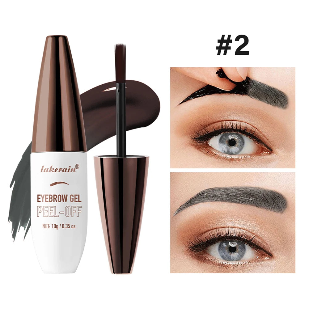 Lakerain Tear-Off Eyebrow Gel – Waterproof Long-Lasting Tint Eyebrow Gel Qst 02