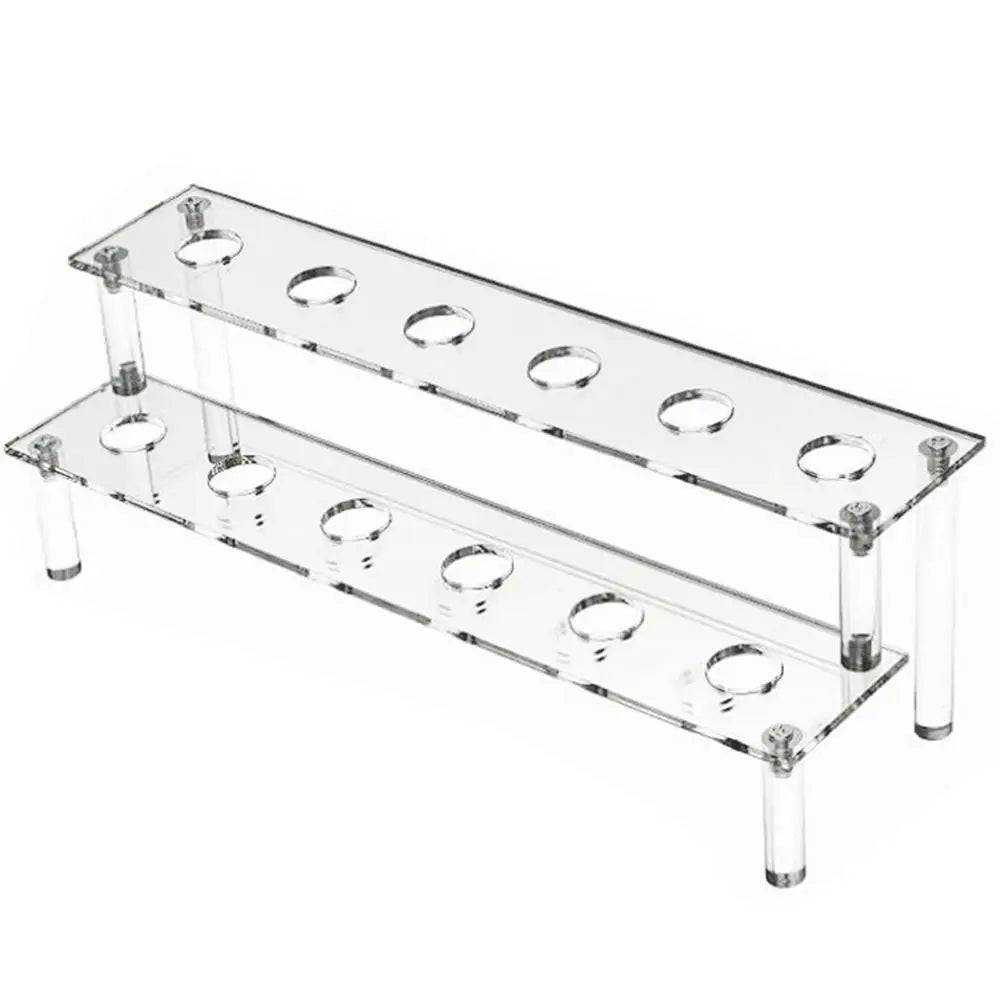 Clear Acrylic Ice Cream Cone Stand – 12-Hole Double-Layer Dessert Display Stand Qst transparent
