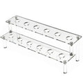 Clear Acrylic Ice Cream Cone Stand – 12-Hole Double-Layer Dessert Display Stand Qst transparent