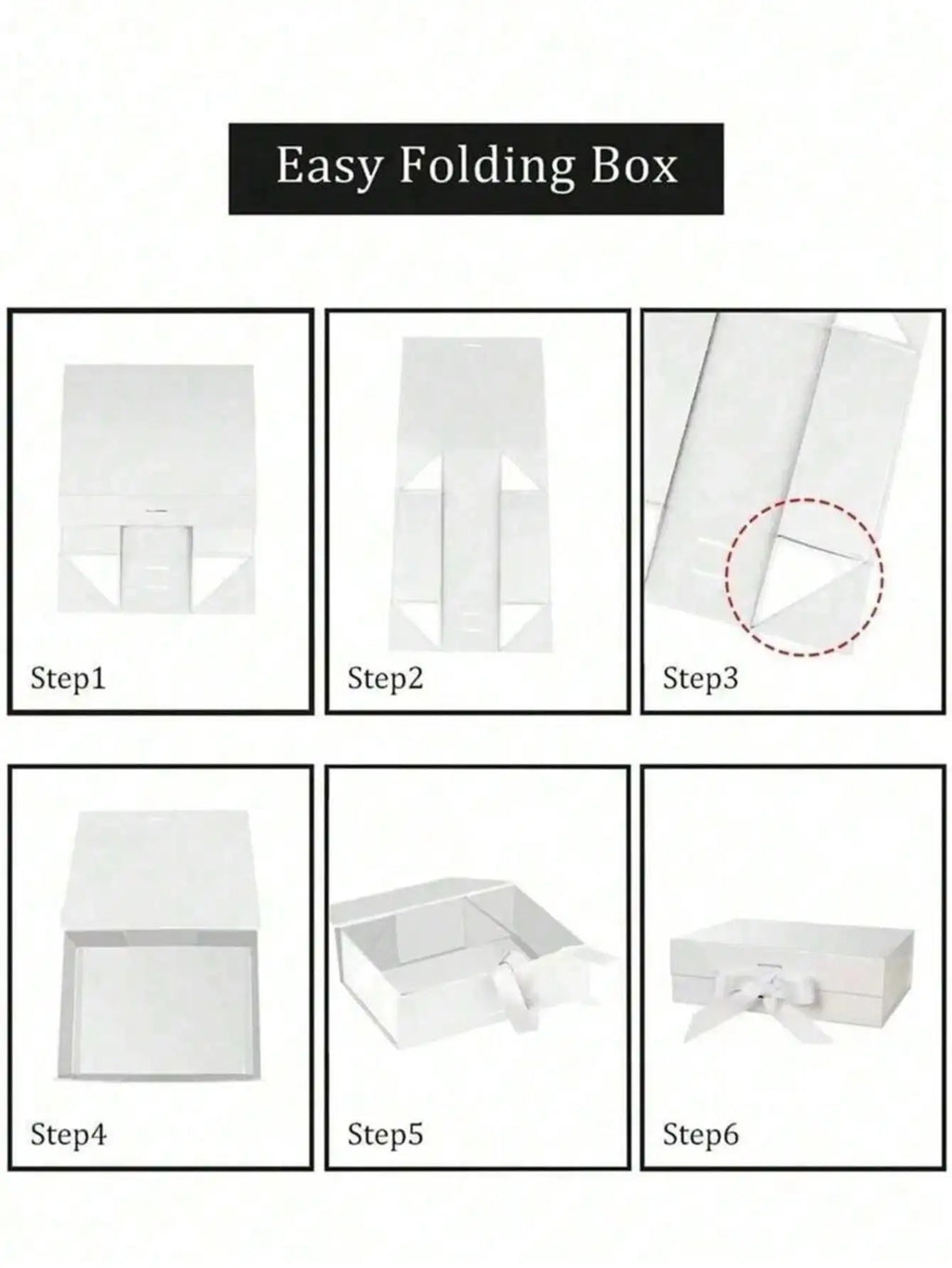 Foldable Magnetic Closure Ribbon Gift Box – 10 Colors Magnetic Gift Box Qme