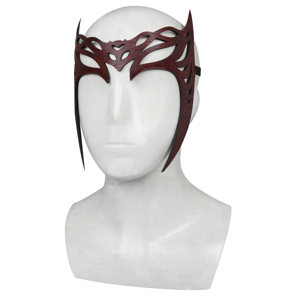 Scarlet Witch Cosplay Headband & Mask | Synthetic Leather Cosplay Headband Mask Qme Type C