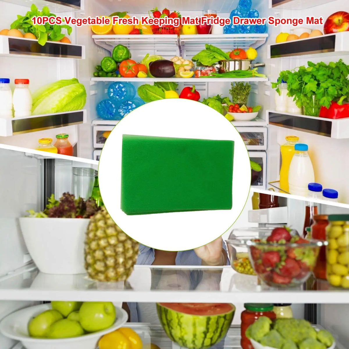 Washable Reusable Fridge Drawer Liners – 10-Pack Crisper Mat Fridge Drawer Liner Qme