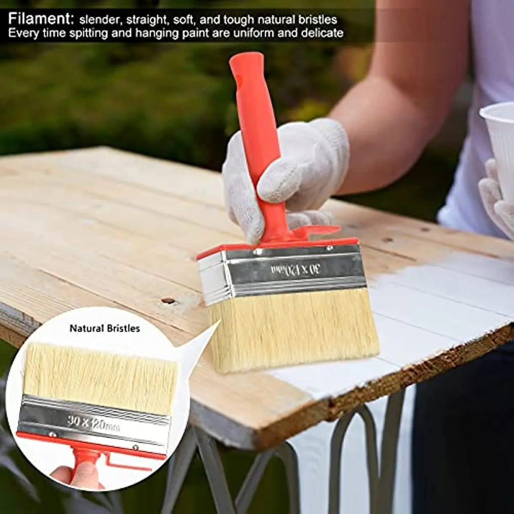 Large Paint Brush – Smooth Even Coverage for Walls, Doors & Wood Paint Brush Qme