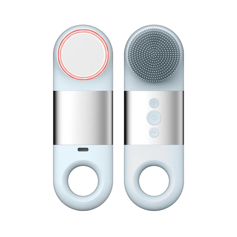 VIMYSHOW Hot & Cold Silicone Face Cleansing Brush – IPX7 Face Cleansing Brush Qst Blue