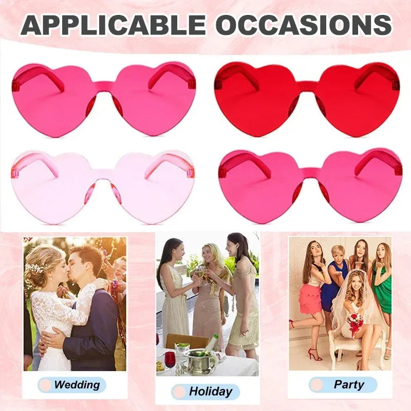 Heart Sunglasses – Wedding Bachelorette & Bridesmaid Party Props Novelty Sunglasses Qme