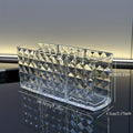 Makeup Brush Storage Box & Multi-Level Display Stand Holder Makeup Brush Organizer Qme Clear