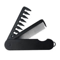 Portable Folding Pocket Comb – 2-in-1 Wide & Fine Tooth Folding Hair Comb Qme black China Mainland