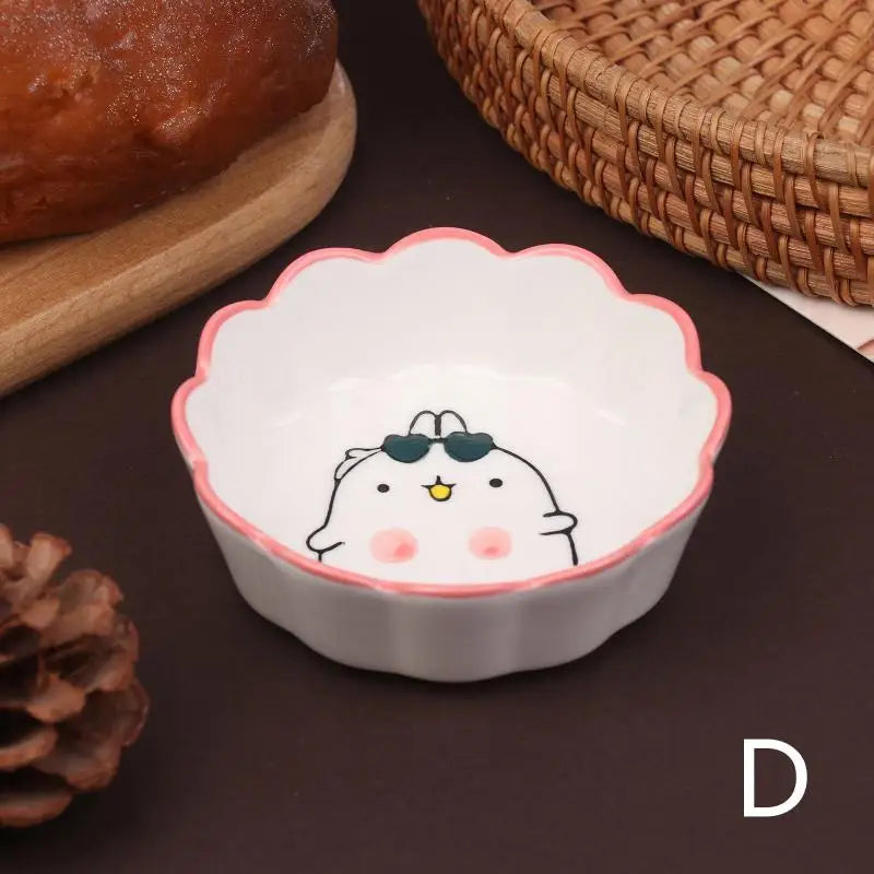 Ceramic Condiment Dishes | Microwave & Dishwasher Safe, 4 Colors Ceramic Condiment Dish Qme D