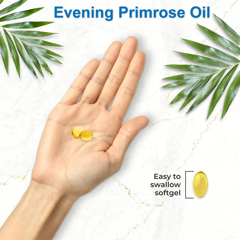 Evening Primrose Oil Capsules 1300mg – Skin, Hair & Wellness Herbal Oil Capsules Qst