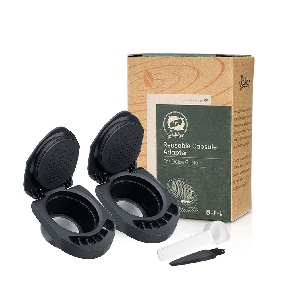 Reusable Coffee Capsule Adapter for Dolce Gusto | Refillable Pod Coffee Pod Adapter Qst 2pcs