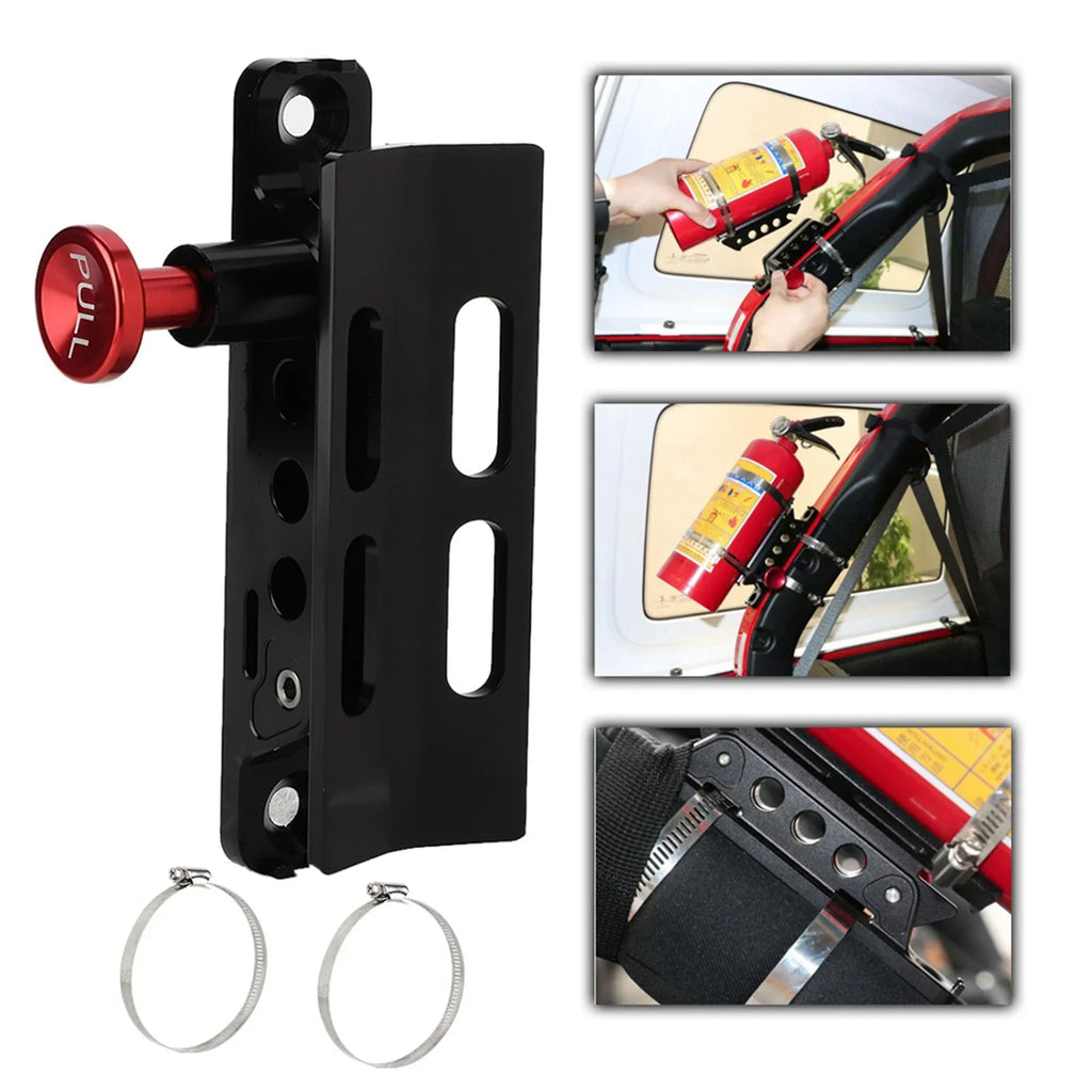 Aluminum Alloy Car Fire Extinguisher Bracket Mount – Adjustable Extinguisher Bracket Mount Qme