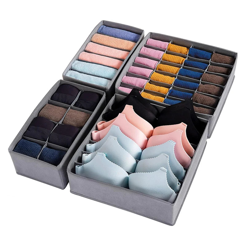 Drawer Organizer Box for Underwear, Socks & Bras Drawer Storage Organizer Qst