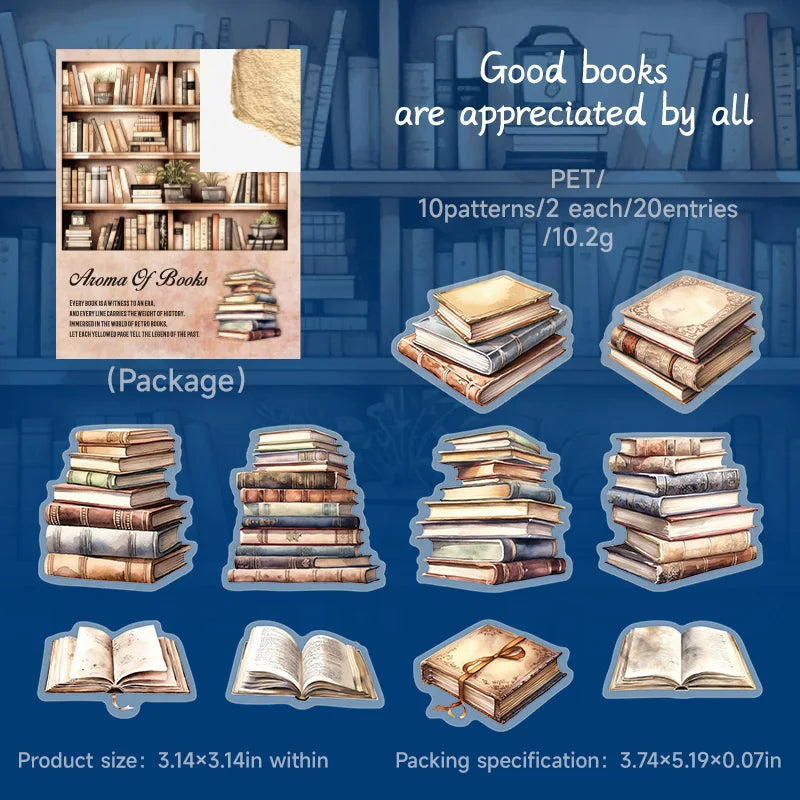 Book Frame Label PET Stickers for Scrapbooking & DIY Collage Scrapbooking Stickers Qme F