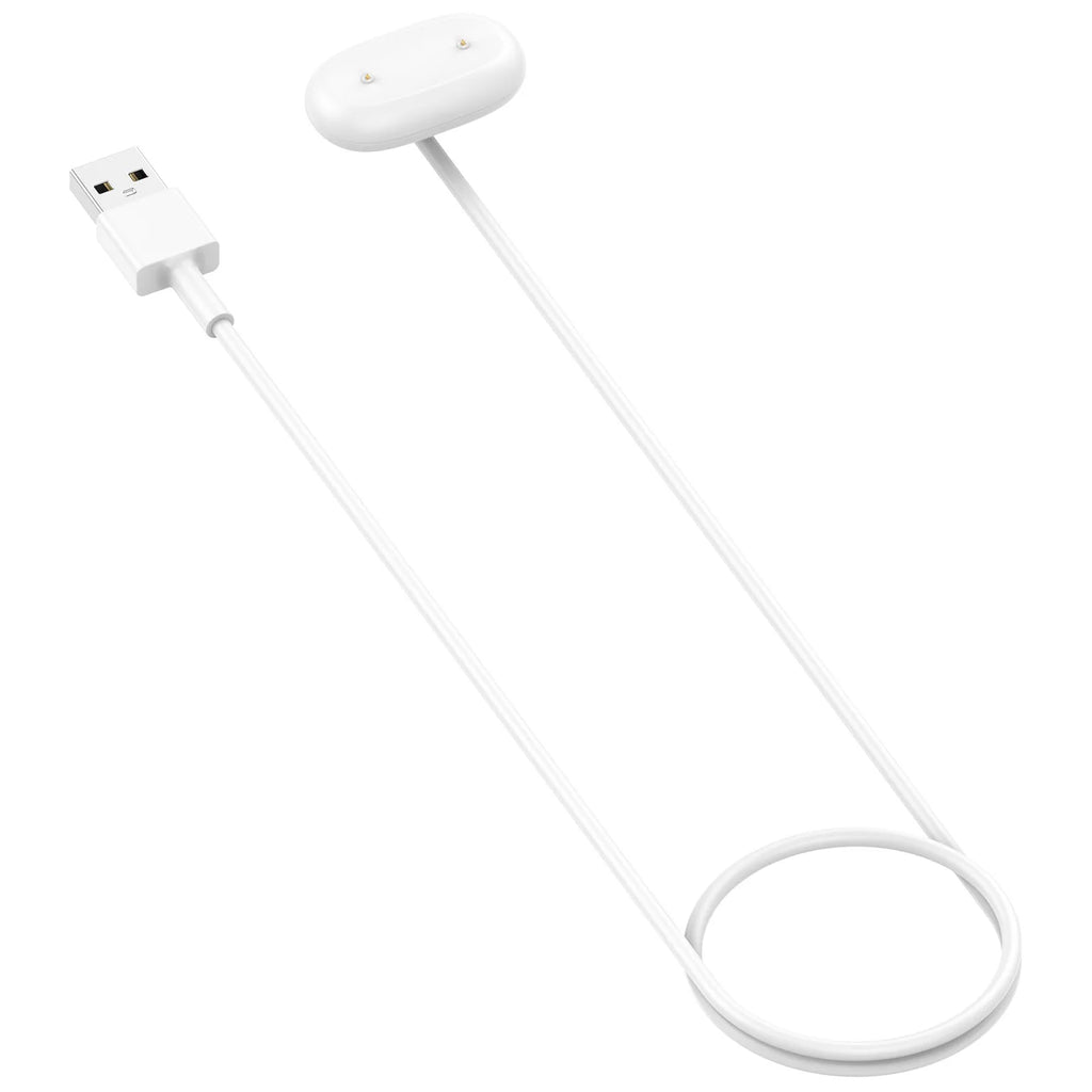 Fitbit Air Watch Magnetic Charging Cable | USB-A & USB-C Smartwatch Charging Cable Qme USB A White