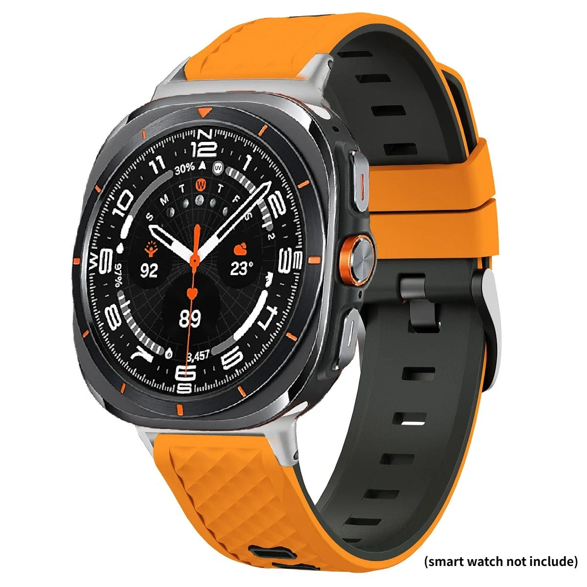 Silicone Sport Band for Samsung Galaxy Watch Ultra 2 – 10 Colors Silicone Watch Band Qme Yellow Black Watch Ultra(2025)