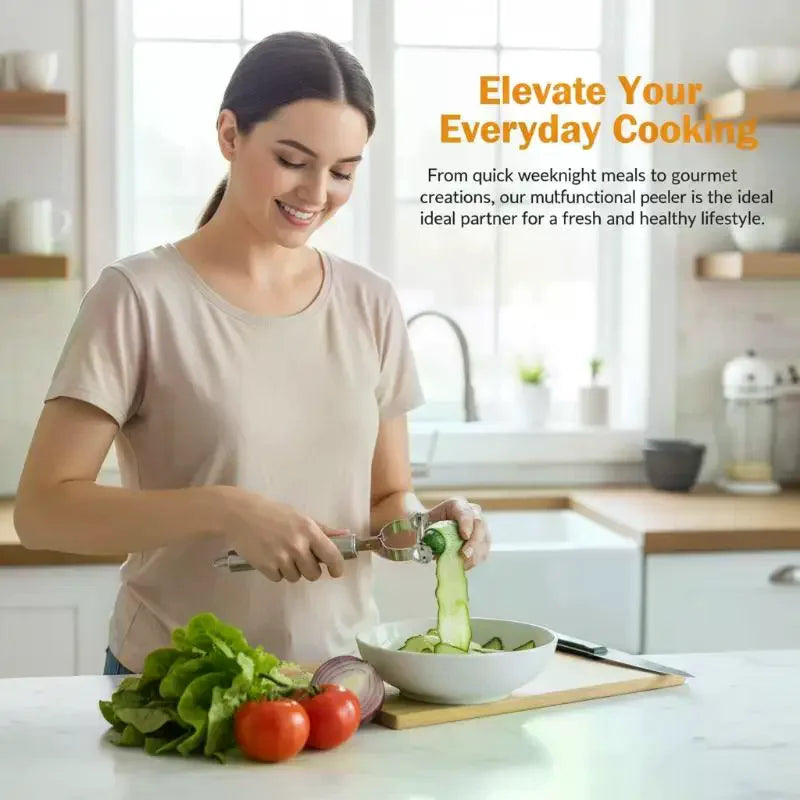 2-in-1 Stainless Steel Vegetable Slicer & Grater Vegetable Slicer Grater Qme