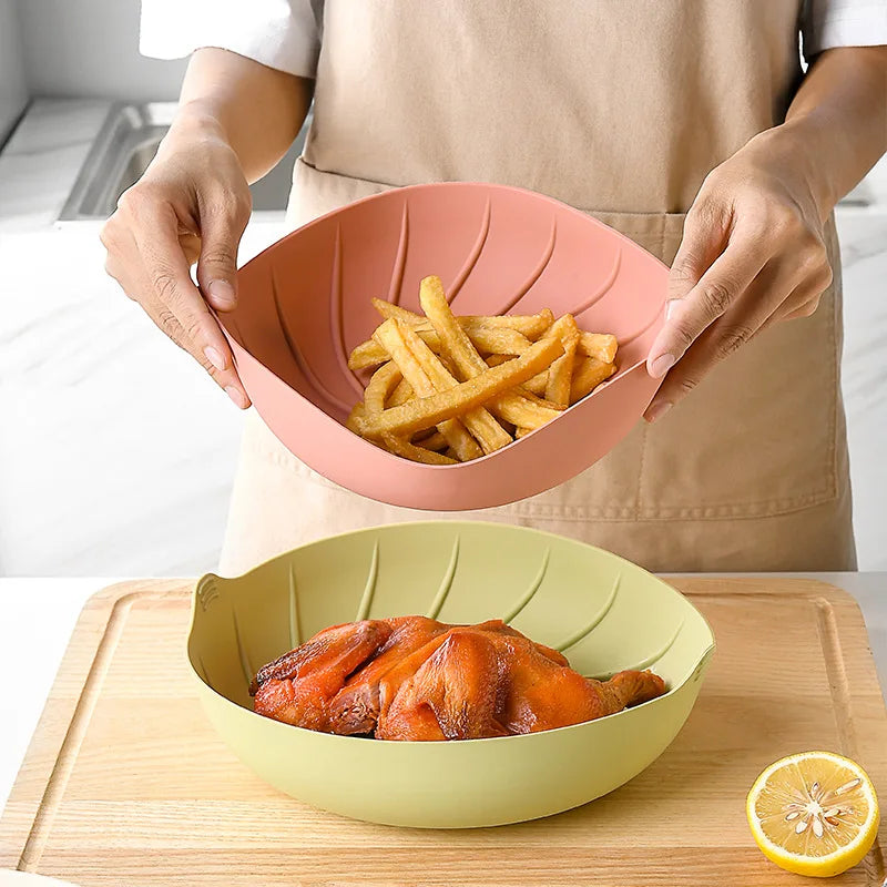 Silicone Air Fryer Basket Non-Stick Baking Pan Inner Pot Silicone Baking Pan Qme