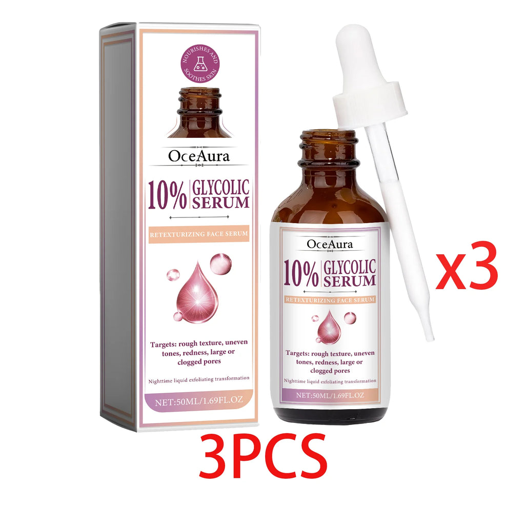 OceAura Glycolic & Lactic Acid Face Serum – Pore Refining 50ml Face Serum Qst 3 PCS
