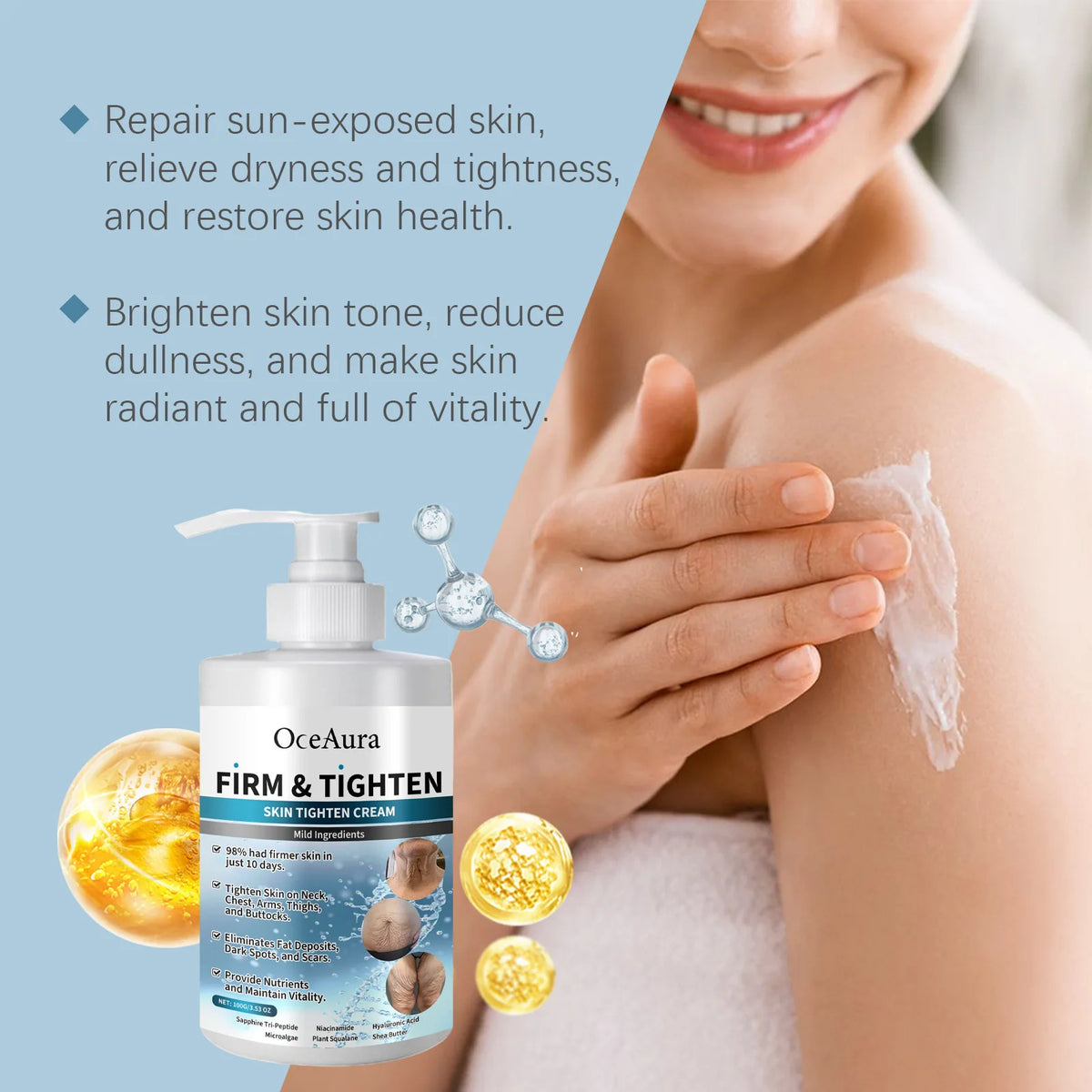 OceAura Collagen Body Firming Cream – Lifting & Moisturizing Body Firming Cream Qst
