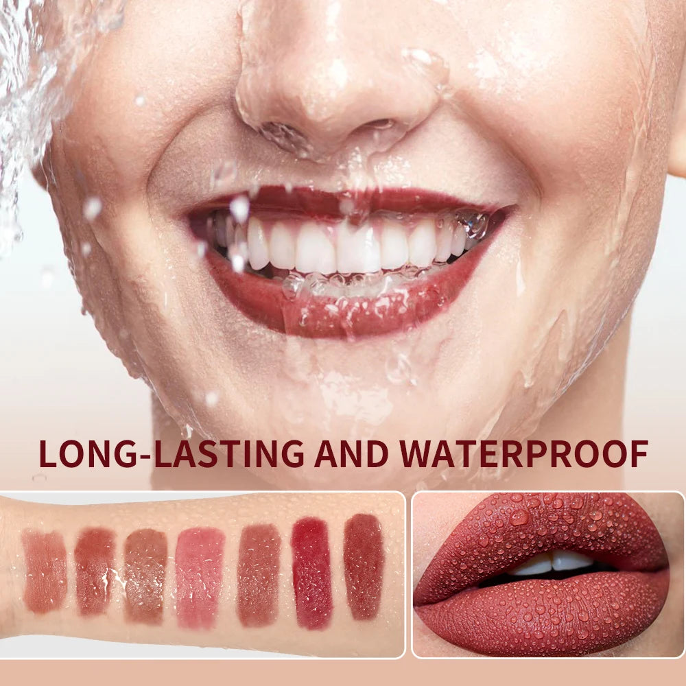 Lakerain Velvet Lip Mud – Retro Matte Lipstick High Pigmentation Matte Lipstick Qst