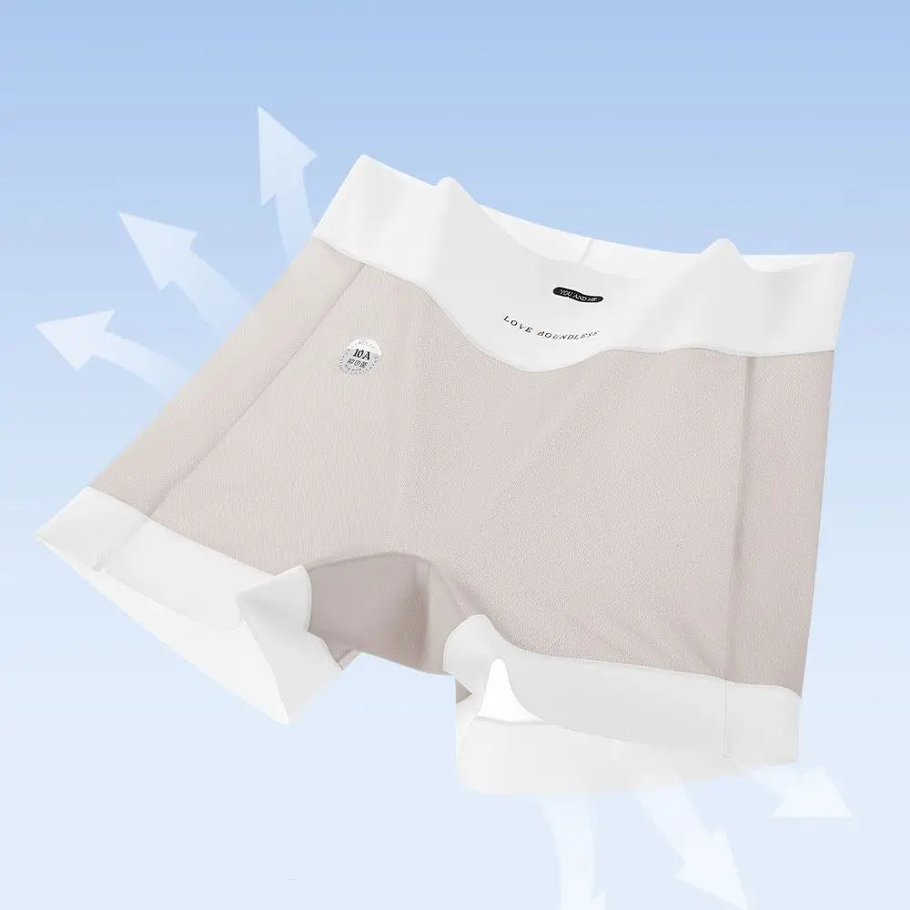 Women's Ice Silk Briefs with Cotton Crotch | Breathable Panties Women's Briefs Qme