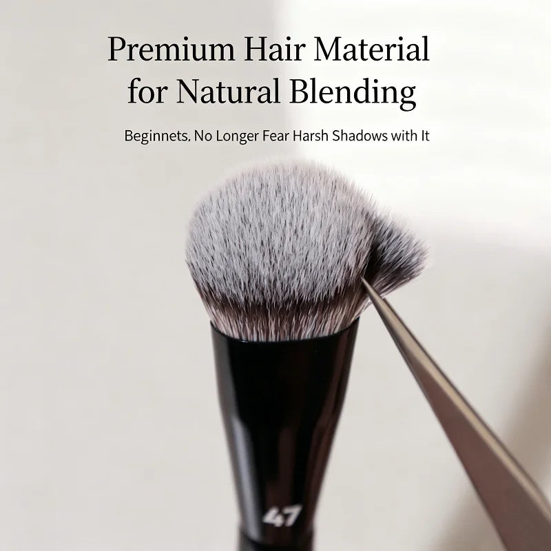 Qme Beveled Contour & Eye Shadow Makeup Brush – Ultra Soft Makeup Brush Qme