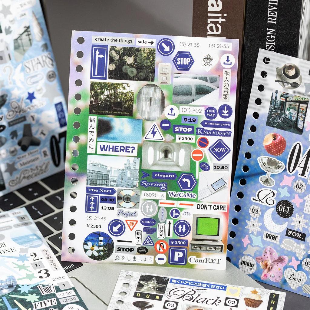 Cartoon Sticker Book for Journals, Scrapbooking & DIY Crafts Decorative Sticker Book Qme