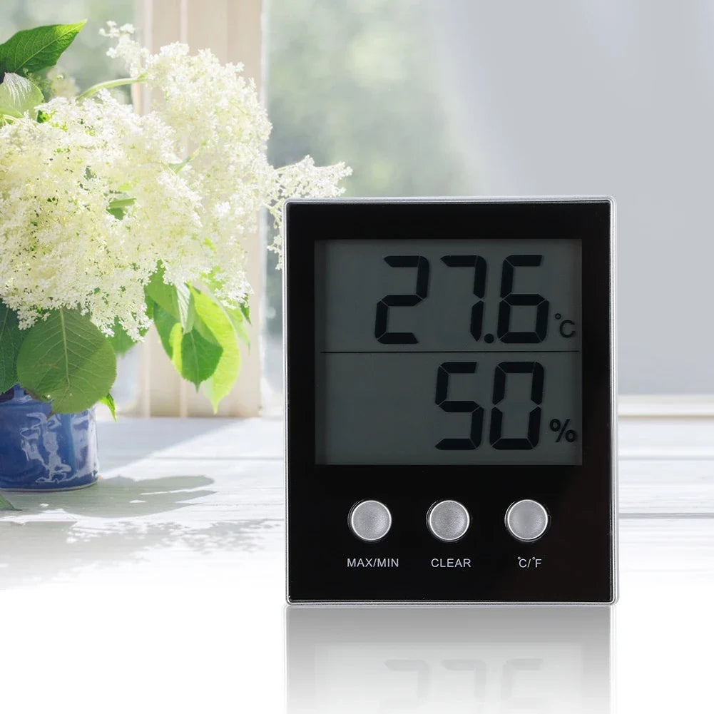 LCD Digital Thermometer Hygrometer – Indoor Temp & Humidity Digital Hygrometer Thermometer Qme