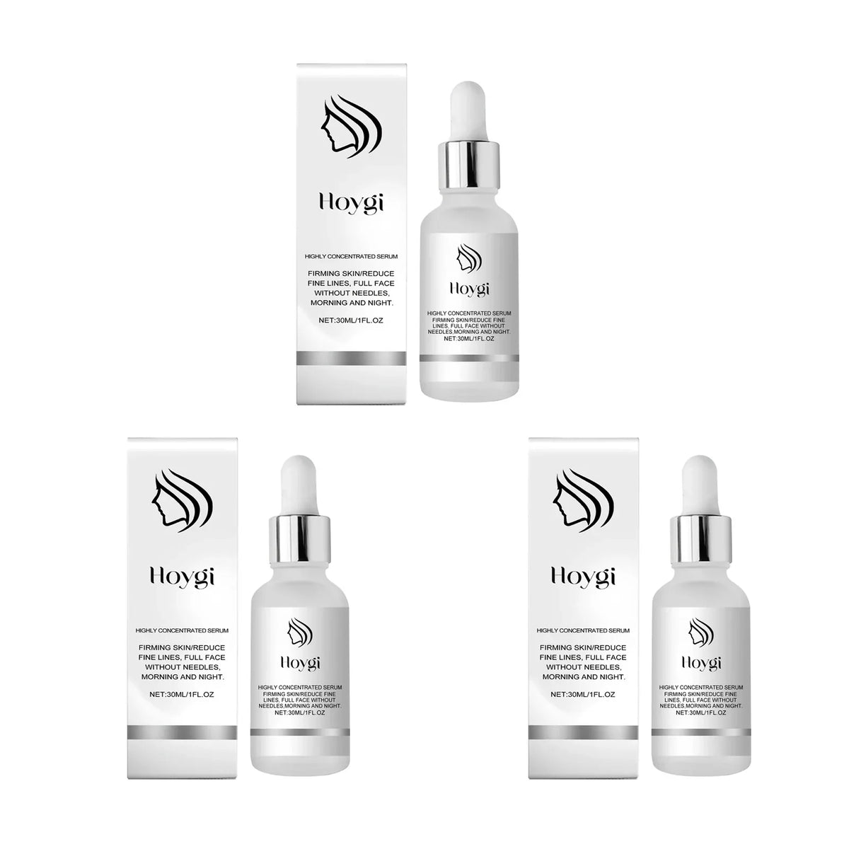 Anti-Aging Face Serum – Firming, Brightening, All Skin Types Anti-Aging Face Serum Qme 3 x 30ml Boxed