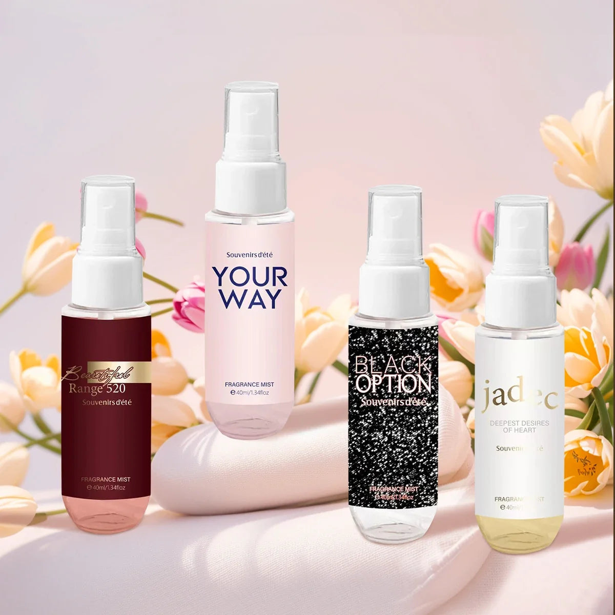 Alcohol-Free Floral Fragrance Spray Set – 4×40ml EDC Fragrance Spray Set Qme