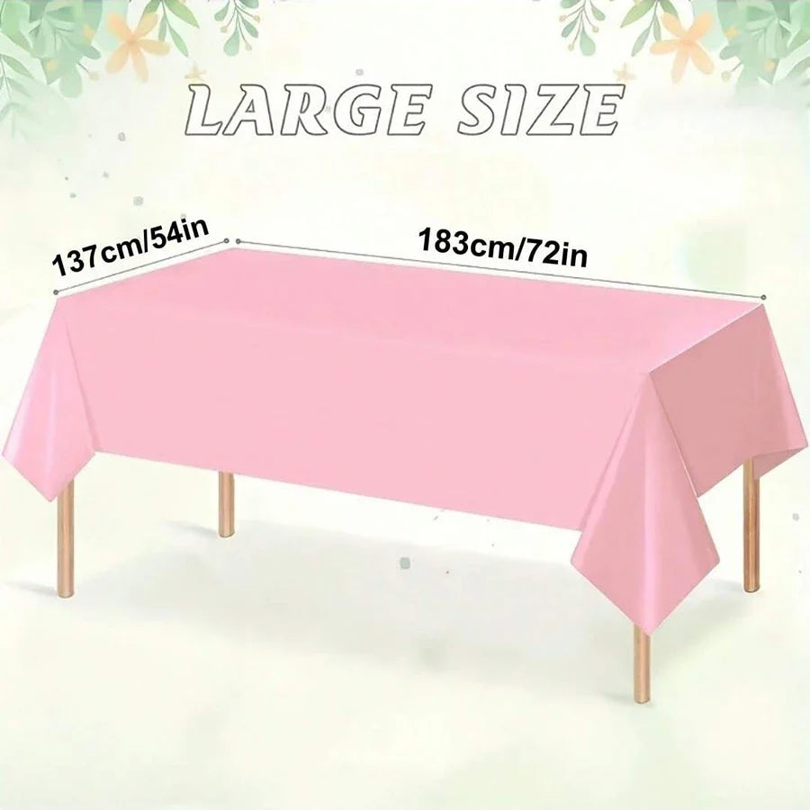 Disposable Waterproof Tablecloths – PE Party & Camping Cover Disposable Tablecloth Qme