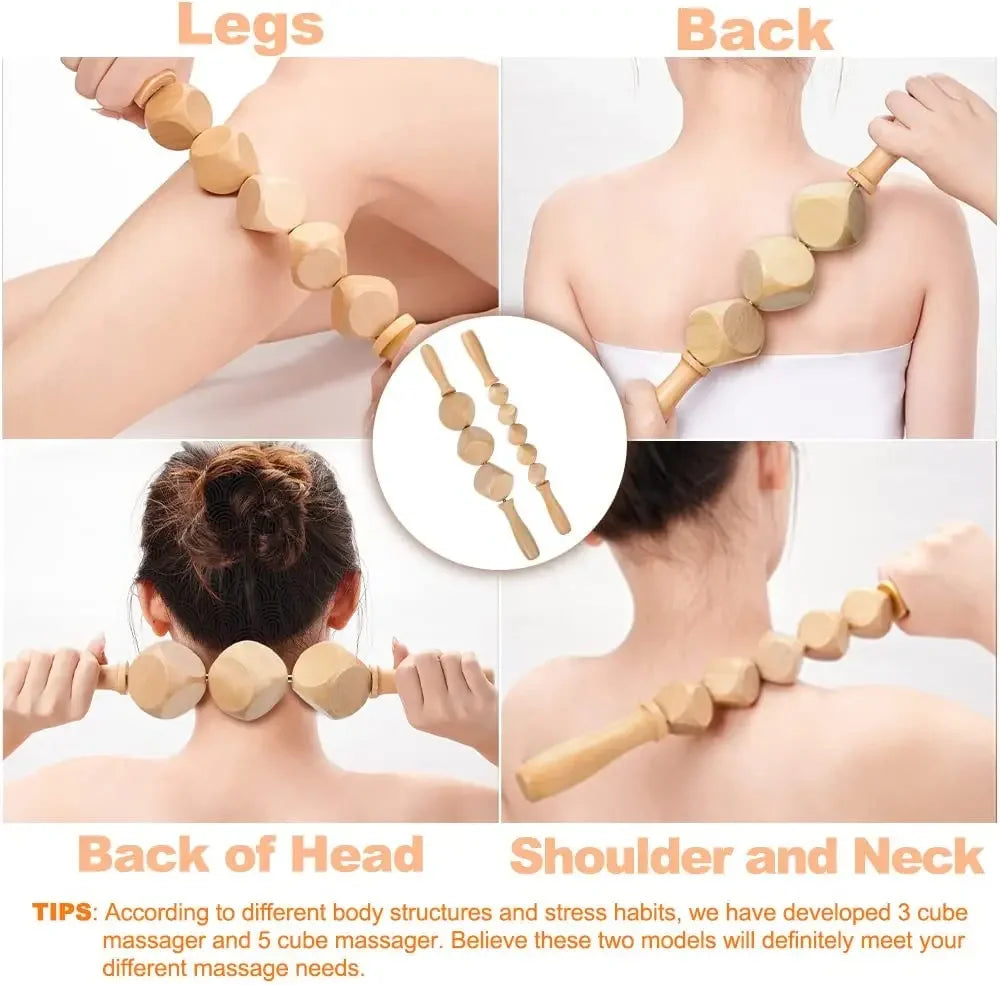 Wooden Therapy Massage Set – Gua Sha & Maderoterapia Tools Wooden Massage Set Qst