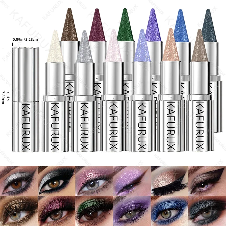 Metallic Waterproof Eyeshadow Stick – Glitter Liner Pen Eyeshadow Liner Stick Qme