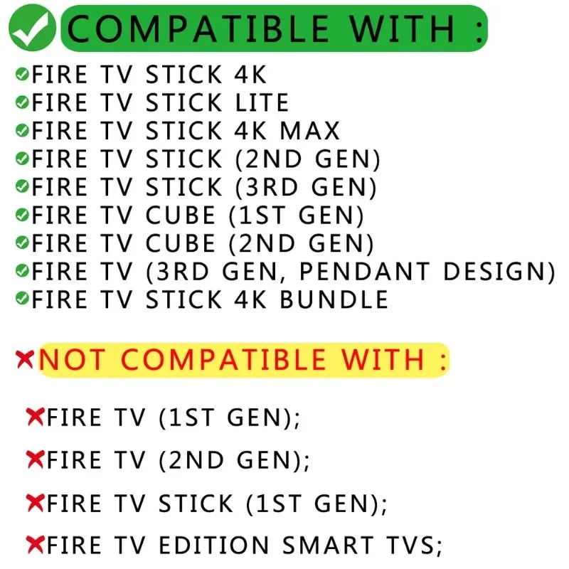 Voice Remote Replacement for Fire TV Stick L5B83G | Qme TV Remote Control Qme