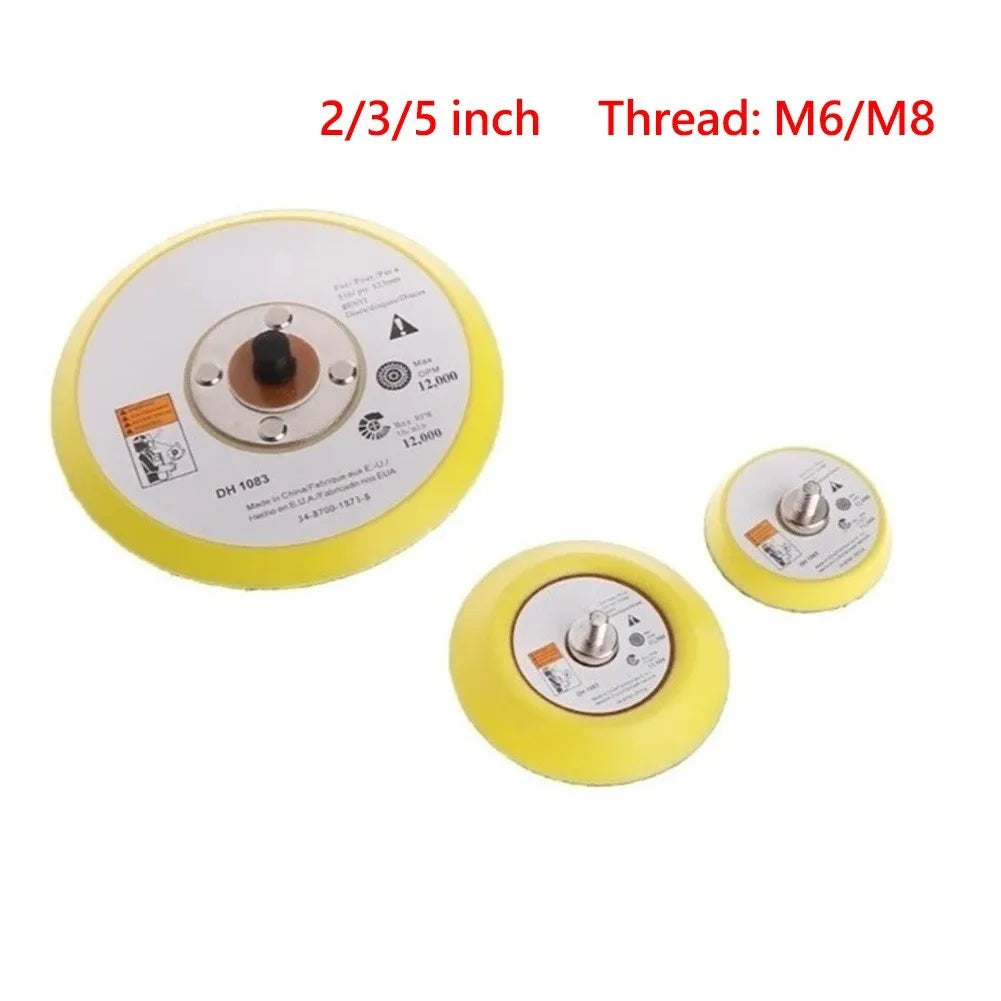 Rubber Sanding Disc Backing Pad M6 M8 for Pneumatic Sander 2–5" Sanding Backing Pad Qme