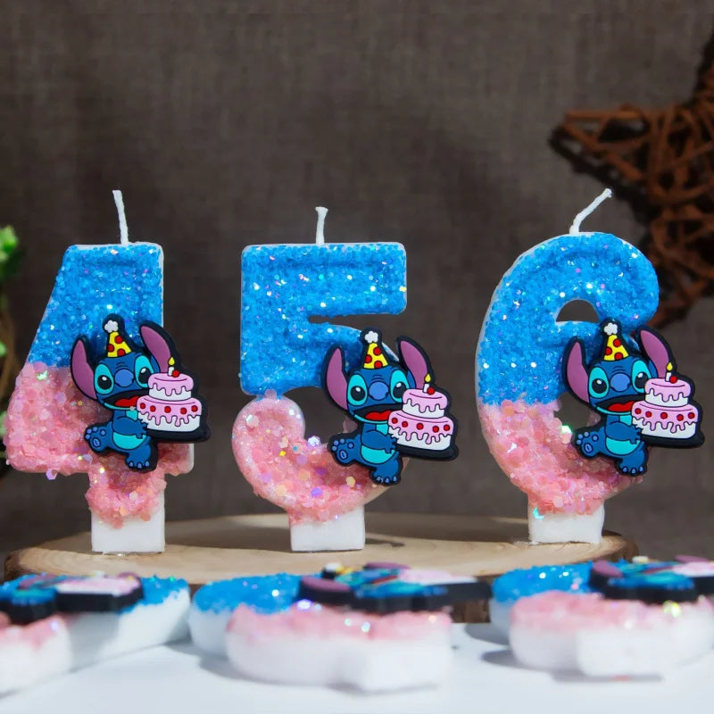 Glittery Digital Number Birthday Cake Candles – 10 Colors Birthday Cake Candles Qme