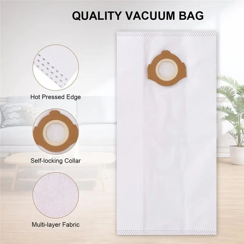 Fleece Dust Bags for 0960-20 & 0970-20 Vacuums – 5pk + Holder Vacuum Dust Bags Qst As Shown