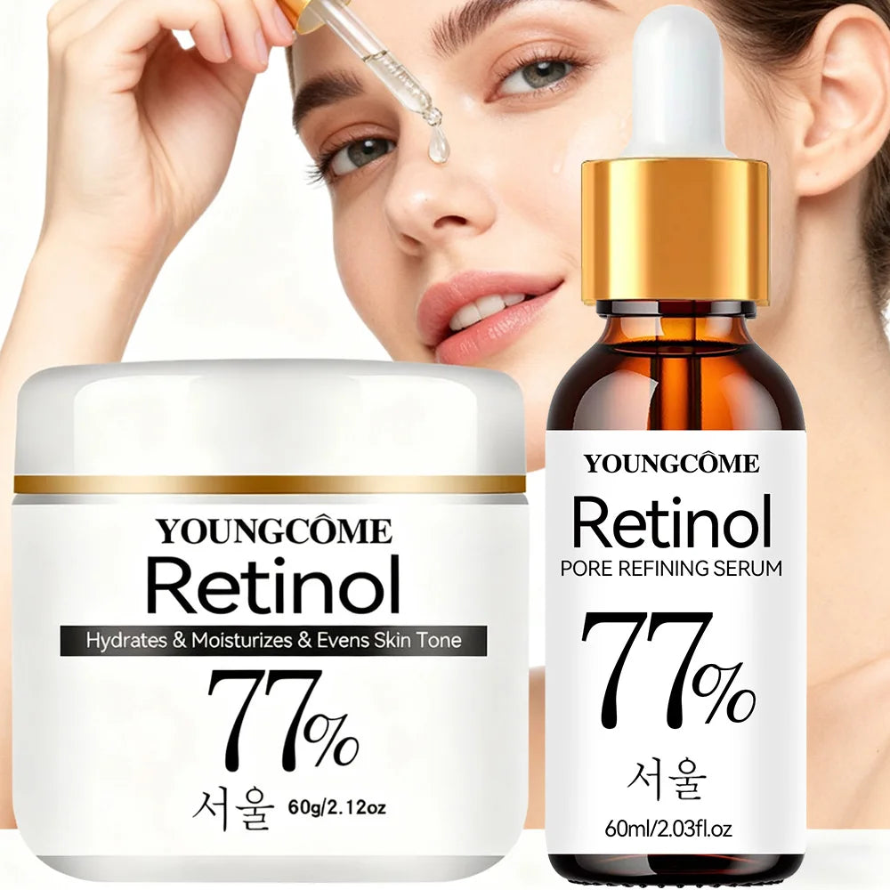 YOUNGCOME Retinol Firming Facial Serum Cream Set – Anti-Aging Facial Serum Cream Set Qst