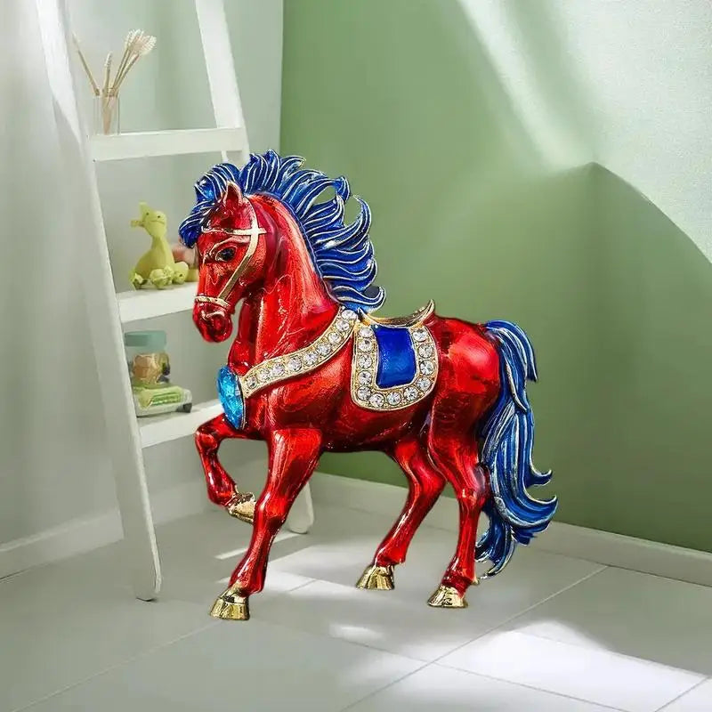 Rhinestone Running Horse Brooch – 4-Color Enamel Lapel Pin Enamel Brooch Pin Qme