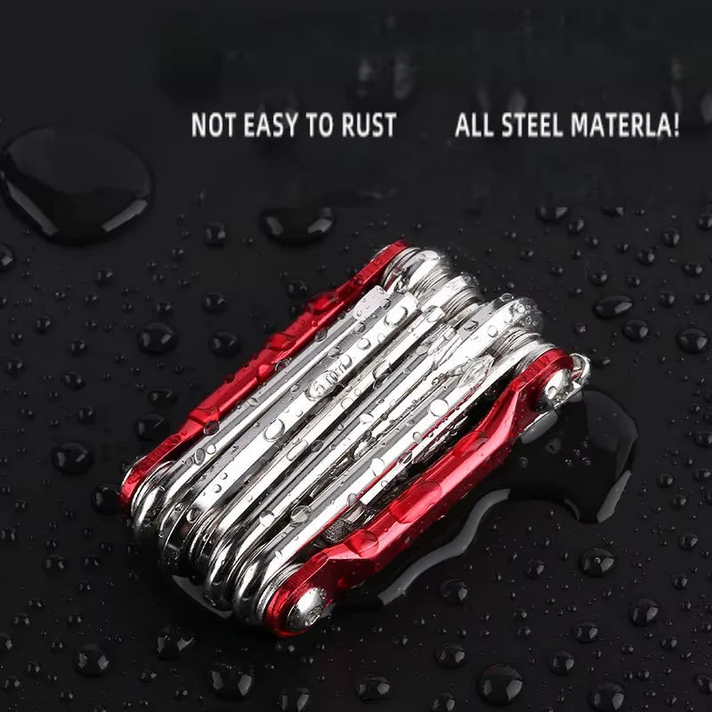 11-in-1 Bicycle Repair Tool Kit – Hex, Chain & Screwdriver Bicycle Multi-Tool Qst