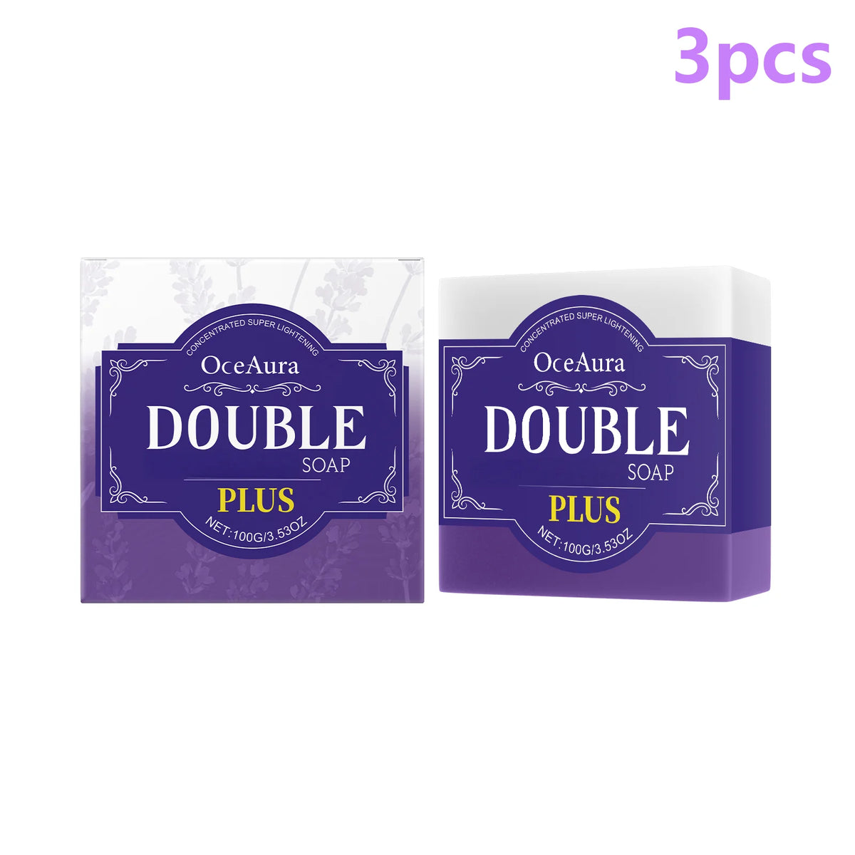 OceAura Lavender Soap Bar – Brightening & Moisturizing 100g Handmade Bar Soap Qst 3pcs