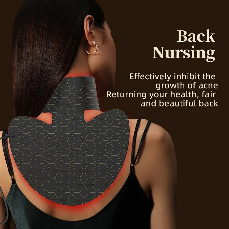 LED Neck & Chest Light Therapy Mask – 4-Color Photon Skin Care LED Light Therapy Mask Qst