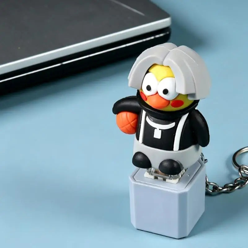 Cartoon Chicken Fidget Keychain — Sound & Light Effects Toy Fidget Toy Keychain Qme
