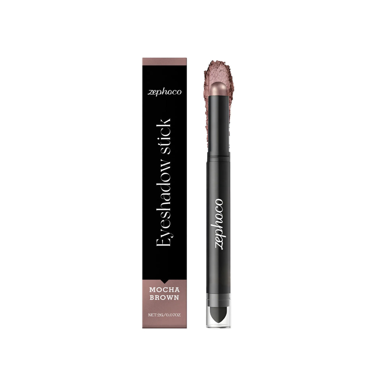 Shimmer Eyeshadow Stick – Long-Wear Eye Makeup Pen | Zephoco Eyeshadow Stick Qst MOCHA BROWN