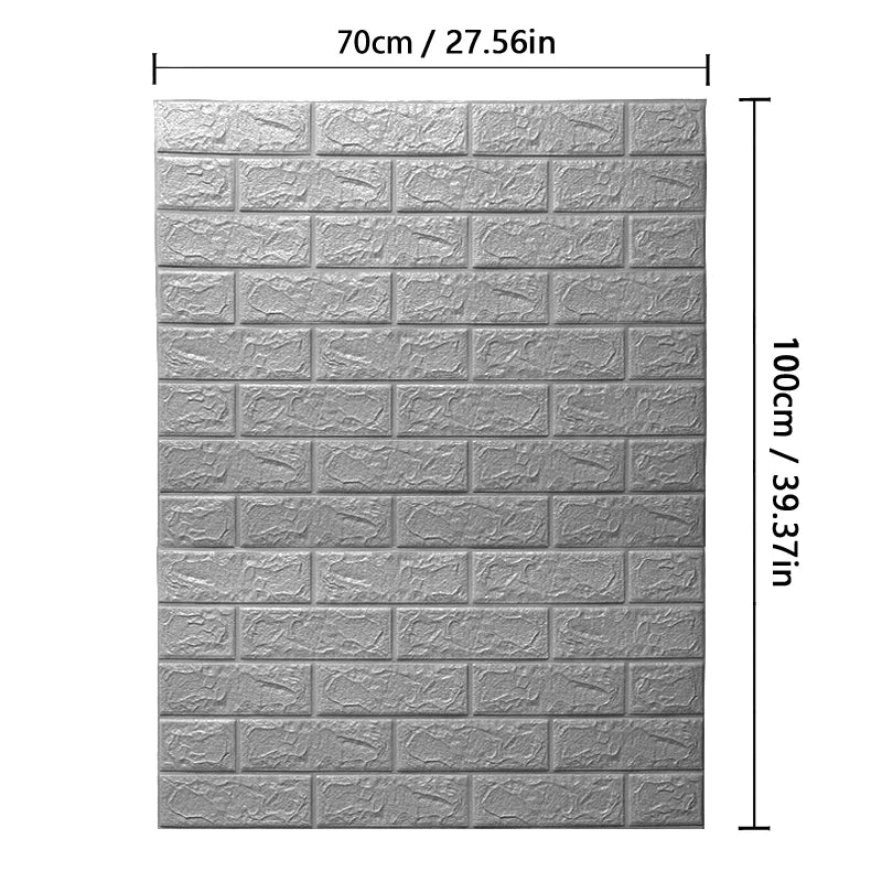 3D Faux Brick Self-Adhesive Wallpaper 70cm×10m – 8 Colors Self-Adhesive Wallpaper Qme 4 70cmx10m