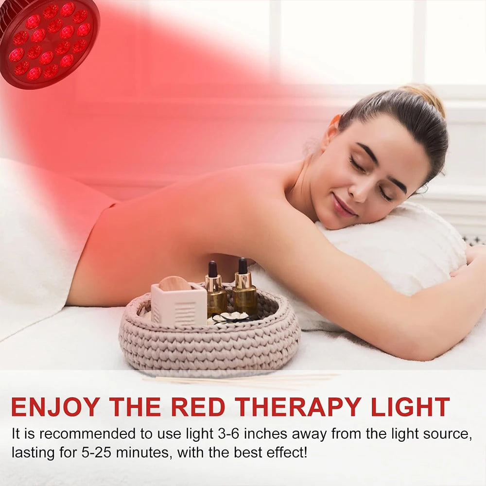 E27 660nm Red & 850nm Near Infrared Light Therapy Bulb 18 LEDs Light Therapy Bulb Qst