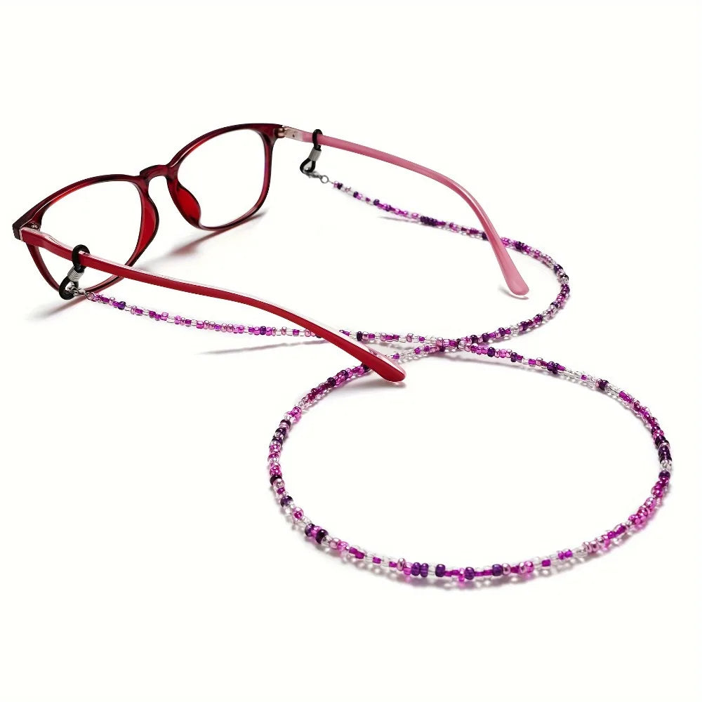 Beaded Glasses Chain Neck Strap – Anti-Drop Eyeglass Lanyard Eyeglass Chain Lanyard Qme