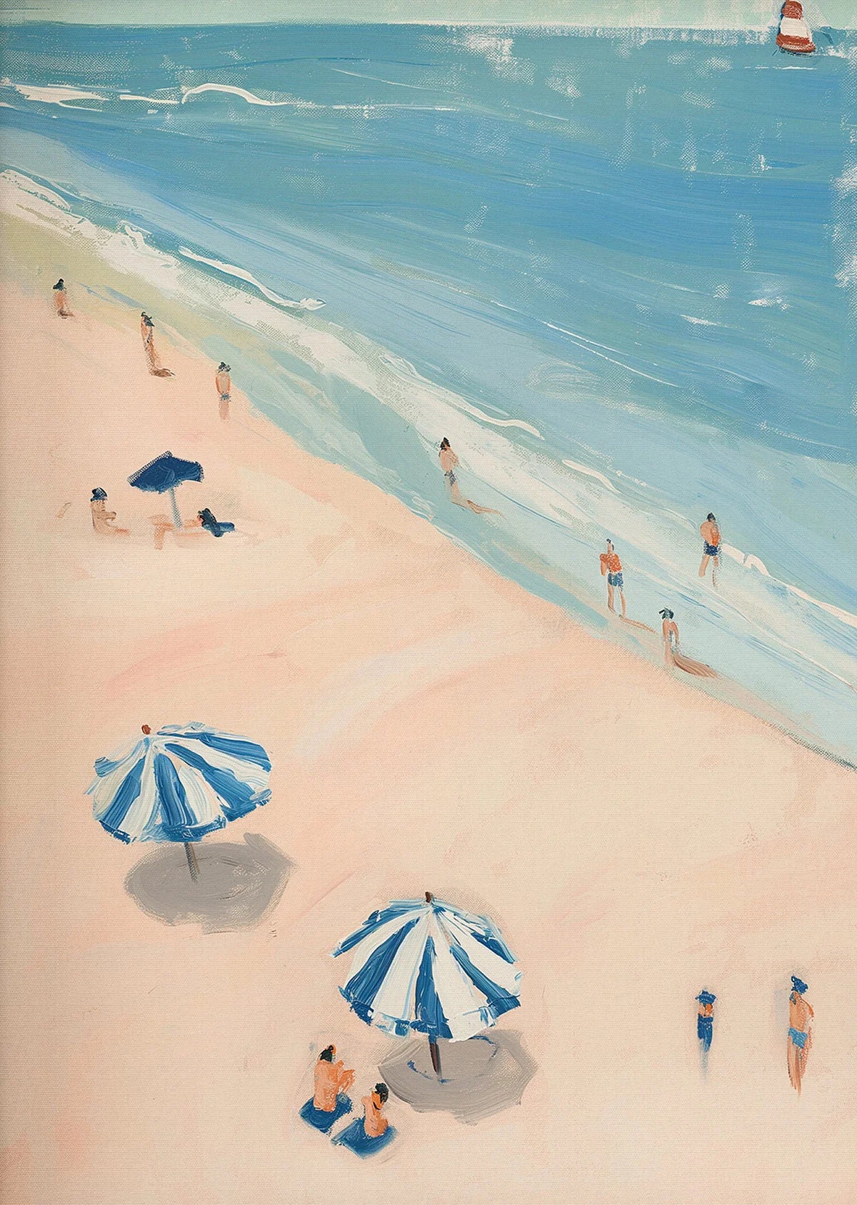 Vintage Coastal Beach Canvas Wall Art – Sailboat & Seashell Canvas Wall Art Qst xx-4 20x30cm Unframed