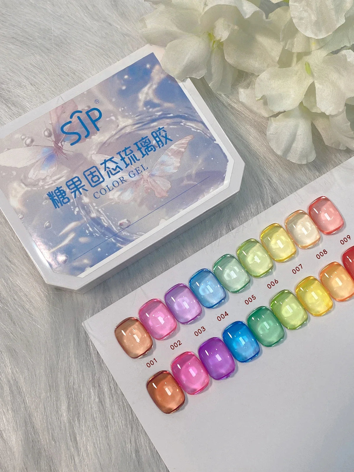 9 Colors Jelly Glass Gel Nail Polish – Translucent Glossy Set Gel Nail Polish Qme